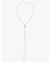 Boucheron - Quatre Edition Large 18Ct-, -, Rose-, Ceramic And 0.33Ct Round-Cut Diamond Tie Necklace - Lyst