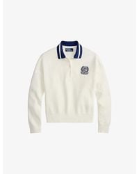 Polo Ralph Lauren - X Wimbledon Logo-Embroidered Cotton Sweatshirt - Lyst