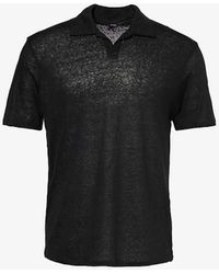 PAIGE - Shelton Relaxed-fit Linen Polo Shirt X - Lyst