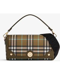 Burberry - Note Coated-canvas Top-handle Bag - Lyst