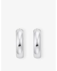 Thomas Sabo - Chunky Medium-Sized 925 Sterling Hoop Earrings - Lyst
