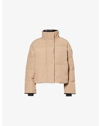 Canada Goose - Grandview Logo-Patch Cropped Shell-Down Puffer Jacket - Lyst