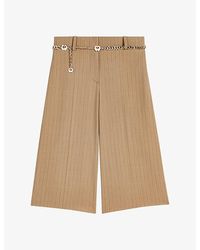 Maje - Tailored High-Rise Stretch Wool-Blend Bermuda Shorts - Lyst