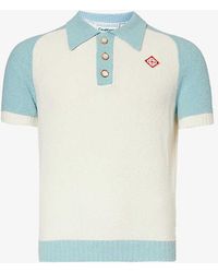 Casablancabrand - Logo-embroidered Cotton-blend Polo Shirt - Lyst