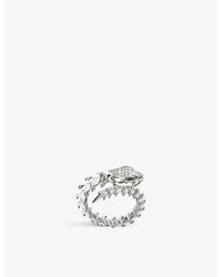 Shaun Leane - Serpent Trace Sterling Silver And Diamond Wrap Ring - Lyst