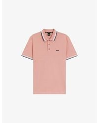 BOSS - Paddy Brand-Embroidered Cotton-Piqué Polo Shirt - Lyst