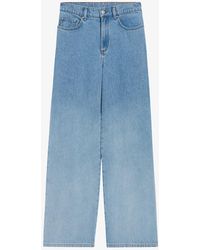 Claudie Pierlot - Michel Tie-dye Effect Wide-leg Low-rise Denim Jeans - Lyst
