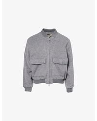 The Couture Club - Marl Bomber Wool-Blend Felt Jacket - Lyst