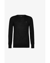 AllSaints - Mode Merino Marl-Pattern Wool Crew Jumper - Lyst
