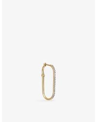 Kismet by Milka - Shimmery Equality 0.10Ct Diamond Hoop Earring - Lyst