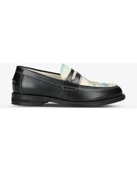 Duke & Dexter - Wilde Graphic-print Leather Penny Loafers - Lyst