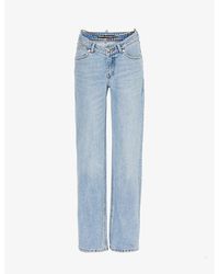 Alexander Wang - V-front Relaxed-fit Straight-leg High-rise Jeans - Lyst