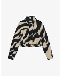 IRO - Eraki Zebra-print Cropped Wool-blend Jacket - Lyst