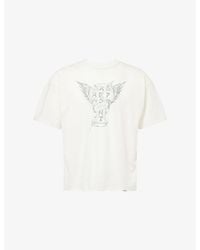 Represent - Logo-Print Crewneck Cotton-Blend T-Shirt - Lyst
