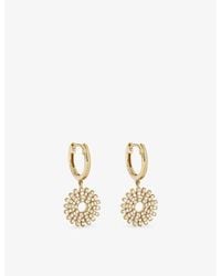 Astley Clarke - Rising Sun 14Ct- And 0.265Ct Diamond Drop Huggies - Lyst