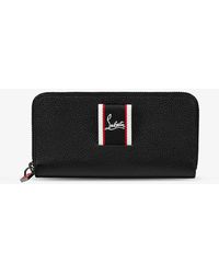 Christian Louboutin - F.a.v. Branded-tab Grained-leather Wallet - Lyst