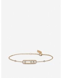 Messika - Baby Move 18ct Rose-gold And Pave Diamond Bracelet - Lyst