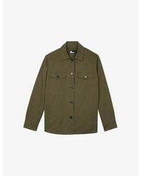 The Kooples - Collared Graphic-Print Cotton Jacket - Lyst