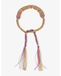 La Maison Du Couturier - Assya London Ibiza Sterling- And Silk Tie Bracelet - Lyst