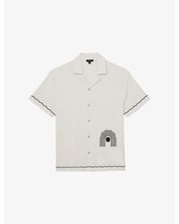 Reiss - Solano Contrast-Trim Woven Shirt - Lyst