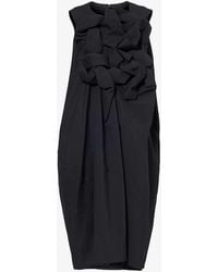 Comme des Garçons - Relaxed-fit Pleated-panel Wool Midi Dress - Lyst