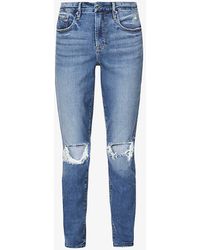 GOOD AMERICAN - Good Legs Crop Skinny High-rise Stretch-denim Jeans - Lyst