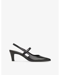 Whistles - Cecily Pointed-Toe Leather Heeled Slingbacks - Lyst