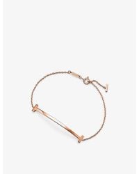 Tiffany & Co. - Tiffany T Smile Medium 18Ct Rose- Bracelet - Lyst