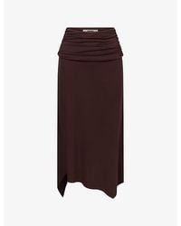 OMNES - Cancun Asymmetric-Hem Stretch-Jersey Midi Skirt - Lyst
