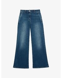 Reiss - Addie Wide-Leg Denim Jeans - Lyst