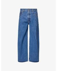 Vetements - Cut Reconstructed Wide-Leg Denim Jeans - Lyst