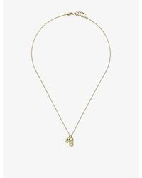 Missoma - Molten Gemstone Bean 18Ct-Plated Brass Pendant Necklace - Lyst