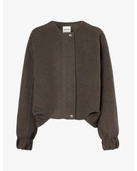 KHAITE - Cordan Relaxed-Fit Wool Bomber Jacket - Lyst