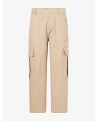 Ami Paris - Baggy-Fit Cotton-Canvas Cargo Trousers - Lyst