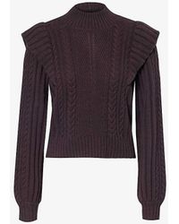 PAIGE - Kate High-neck Wool-blend Sweater - Lyst