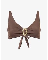 Away That Day - Samoa Halter-Neck Bikini Top - Lyst