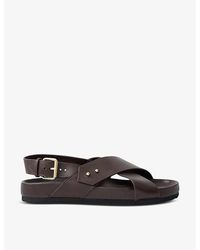 Soeur - Olaf Cross-over Leather Sandals - Lyst