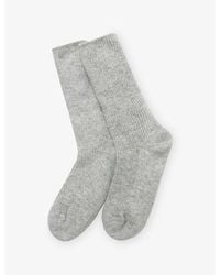 The White Company - Ribbed Cashmere Bed Socks - Lyst