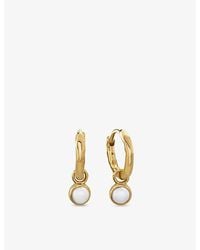 Monica Vinader - Mv Siren 18Ct Vermeil And Freshwater-Pearl Mini Huggie Earrings - Lyst