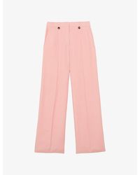 Reiss - Magda Wide-Leg Woven Suit Trousers - Lyst