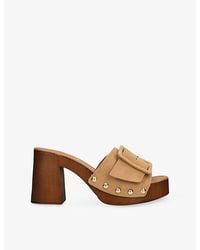 Steve Madden - Marlena Platform Heeled Suede Sandals - Lyst