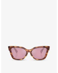 Miu Miu - Mu 02zs Square-frame Tortoiseshell Acetate Sunglasses - Lyst
