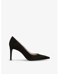 Stuart Weitzman - Stuart Power 85 Pointed-Toe Suede Pumps - Lyst