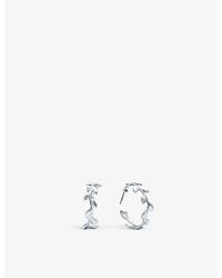 Tiffany & Co. - Paloma Picasso Olive Leaf Sterling Hoop Earrings - Lyst
