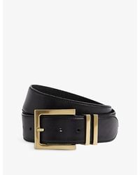 Reiss - Brompton Square-Buckle Leather Belt - Lyst