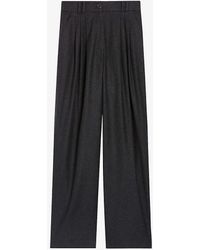 Claudie Pierlot - Tailored Wide-leg High-rise Wool-blend Trousers - Lyst