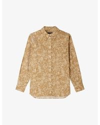 Soeur - Maria Floral-print Long-sleeve Cotton Shirt - Lyst