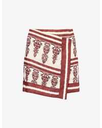 Johanna Ortiz - Roots Wrap Linen Mini Skirt - Lyst