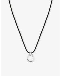 Astrid & Miyu - Horseshoe Hardware Pendant-Plated Brass Cord Necklace - Lyst