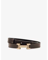 Reiss - Hayley Hinge Leather Belt - Lyst